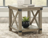 Floridian Furniture - Ashley Furniture - Aldwin End Table - Rectangular End Table / Gray - T457-3