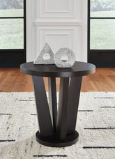Floridian Furniture - Ashley Furniture - Chasinfield End Table - Round End Table / Dark Brown - T458-6