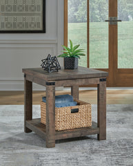 Floridian Furniture - Ashley Furniture - Hollum End Table - Square End Table / Rustic Brown - T466-2