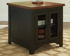 Floridian Furniture - Ashley Furniture - Valebeck End Table - Rectangular End Table / Black/Brown - T468-3