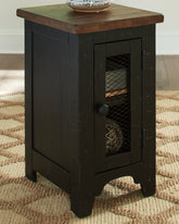 Floridian Furniture - Ashley Furniture - Valebeck Chairside End Table - Chair Side End Table / Black/Brown - T468-7