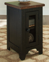 Floridian Furniture - Ashley Furniture - Valebeck Chairside End Table - Chair Side End Table / Black/Brown - T468-7