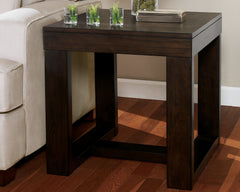 Floridian Furniture - Ashley Furniture - Watson End Table - Square End Table / Dark Brown - T481-2