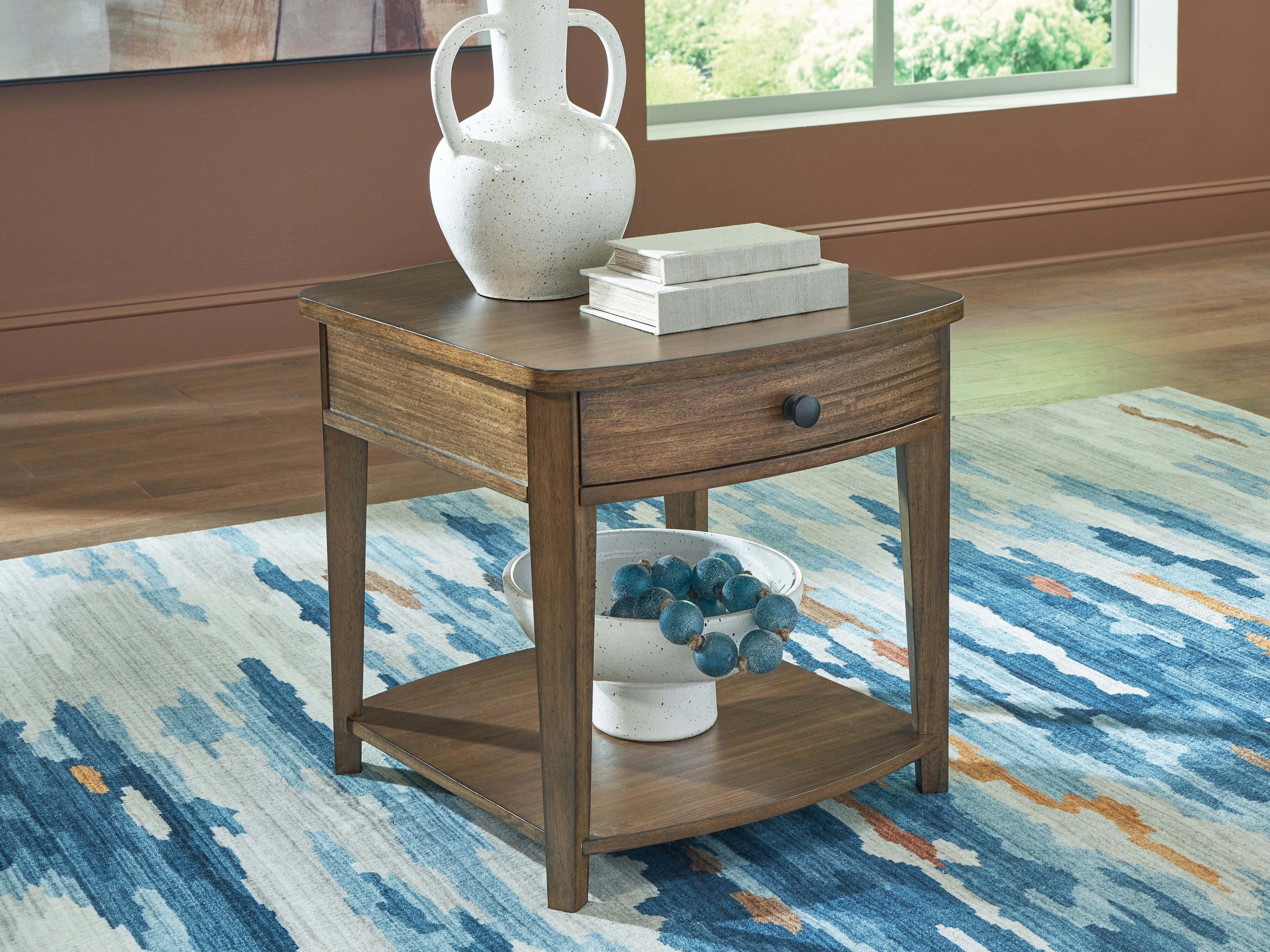 Floridian Furniture - Ashley Furniture - Burkbyer End Table - Rectangular End Table / Brown - T513-3