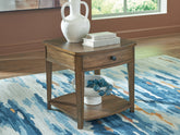 Floridian Furniture - Ashley Furniture - Burkbyer End Table - Rectangular End Table / Brown - T513-3