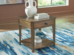 Floridian Furniture - Ashley Furniture - Burkbyer End Table - Rectangular End Table / Brown - T513-3