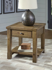 Floridian Furniture - Ashley Furniture - Vandenmore End Table - Rectangular End Table / Medium Brown - T539-3