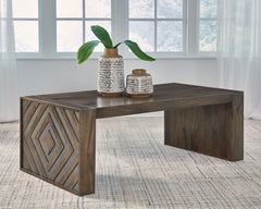 Floridian Furniture - Ashley Furniture - Dreggan Coffee Table - Rectangular Cocktail Table / Brown - T567-1