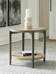Floridian Furniture - Ashley Furniture - Dyonton End Table - Round End Table / Light Grayish Brown - T574-6