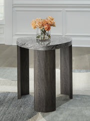 Floridian Furniture - Ashley Furniture - Surmour End Table - Triangle End Table / Gray/Brown - T600-6