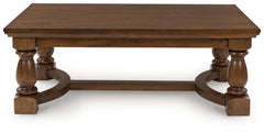 Floridian Furniture - Ashley Furniture - Sturlayne Coffee Table - Rectangular Cocktail Table / Brown - T609-1