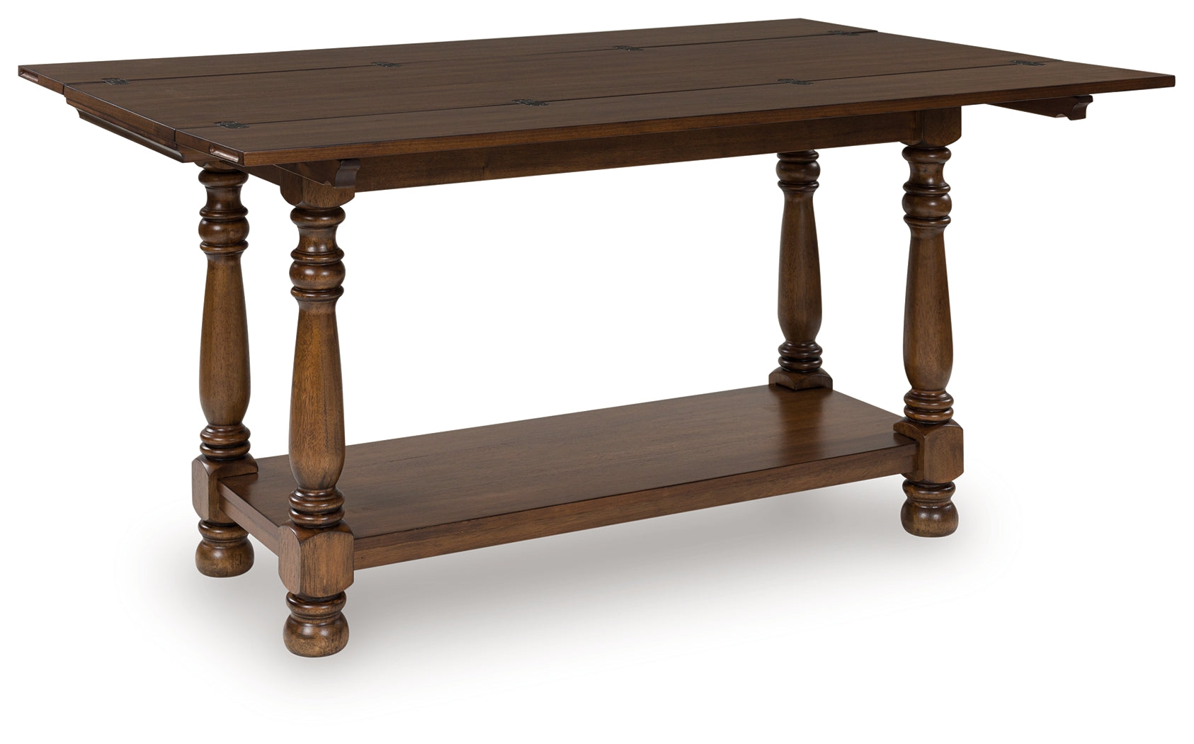 Floridian Furniture - Ashley Furniture - Sturlayne Flip Top Sofa Table - Flip Top Sofa Table / Brown - T609-4