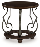 Floridian Furniture - Ashley Furniture - Frallyn End Table - Round End Table / Dark Brown - T623-6
