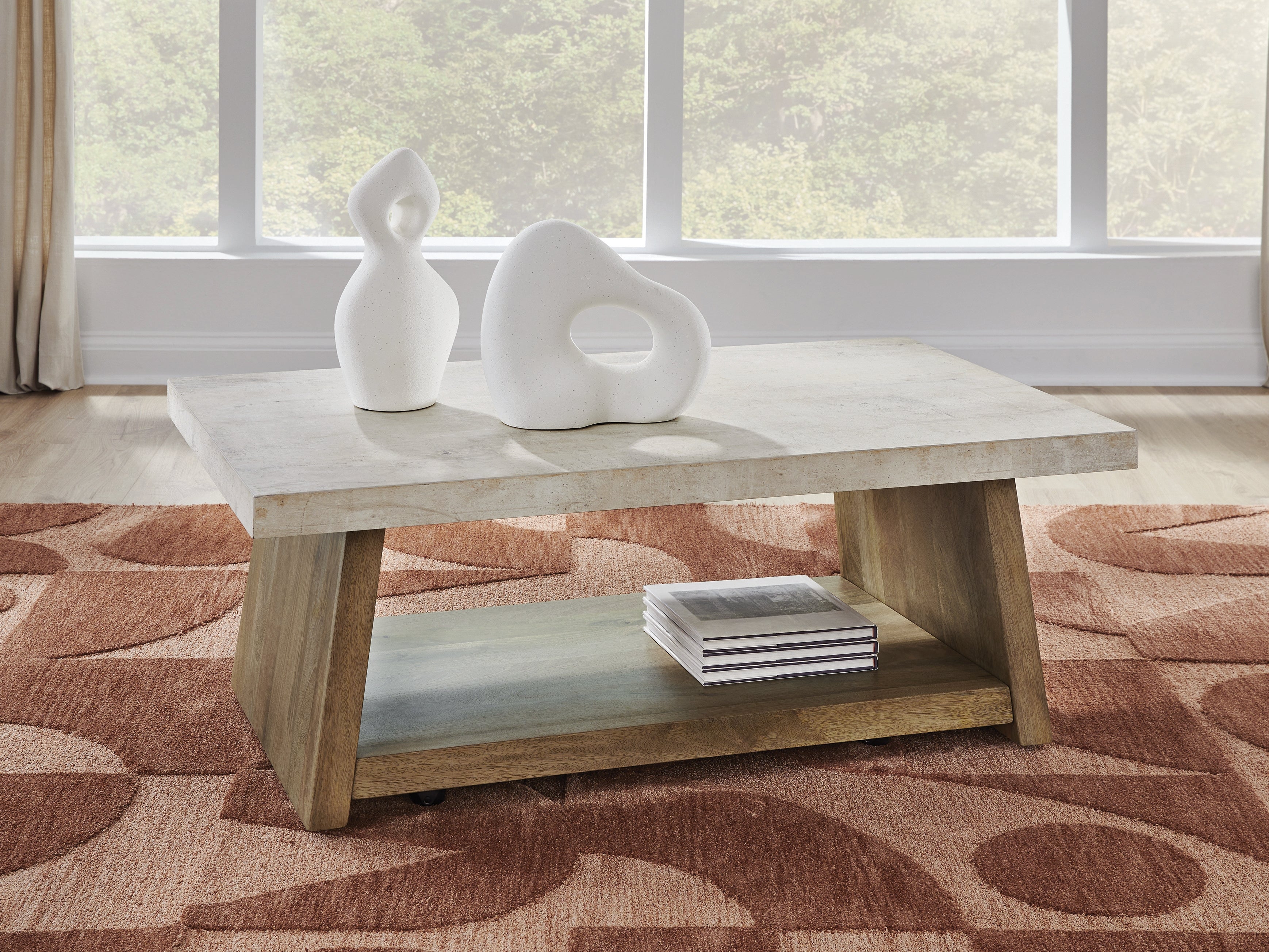 Floridian Furniture - Ashley Furniture - Brendalhouse Coffee Table - Rectangular Cocktail Table / Light Brown - T642-1