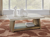 Floridian Furniture - Ashley Furniture - Brendalhouse Coffee Table - Rectangular Cocktail Table / Light Brown - T642-1