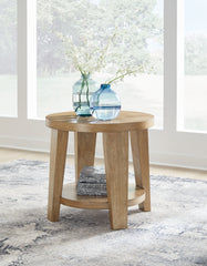 Floridian Furniture - Ashley Furniture - Kristiland End Table - Round End Table / Light Brown - T674-6