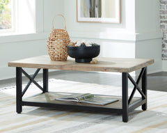 Floridian Furniture - Ashley Furniture - Bristenfort Coffee Table - Rectangular Cocktail Table / Brown/Black - T685-1