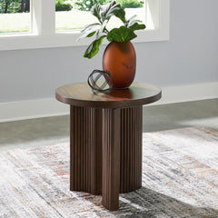 Floridian Furniture - Ashley Furniture - Korestone End Table - Rectangular End Table / Dark Brown - T438-3