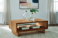 Floridian Furniture - Ashley Furniture - Dressonni Coffee Table - Rectangular Cocktail Table / Brown - T690-1