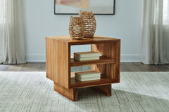 Floridian Furniture - Ashley Furniture - Dressonni End Table - Square End Table / Brown - T690-2