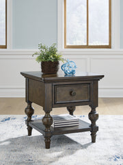 Floridian Furniture - Ashley Furniture - Veramond End Table - Square End Table / Dark Brown - T694-2