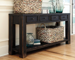 Floridian Furniture - Ashley Furniture - Gavelston Sofa/Console Table - Sofa Table / Black - T732-4