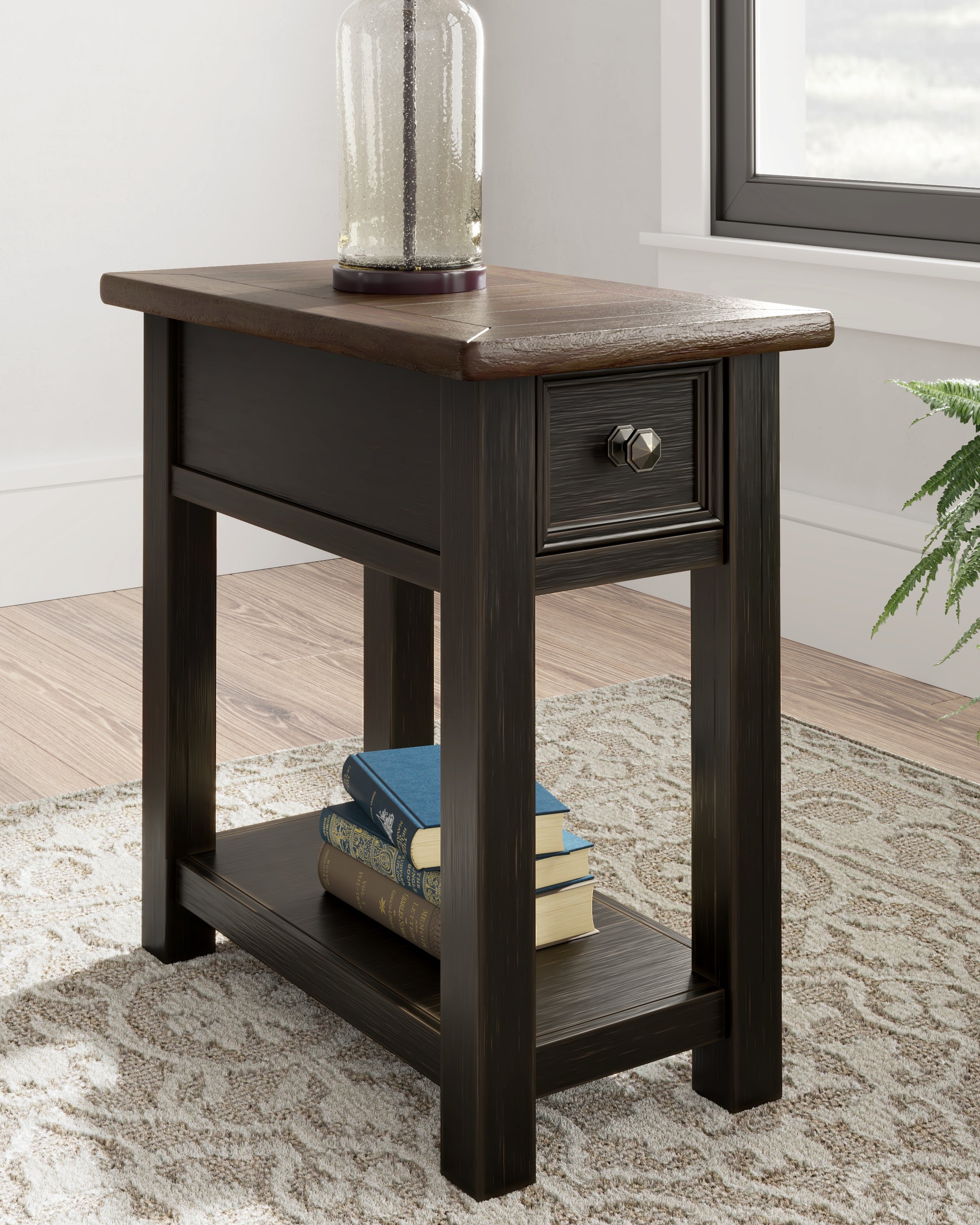 Floridian Furniture - Ashley Furniture - Tyler Creek Chairside End Table - Chair Side End Table / Grayish Brown/Black - T736-107