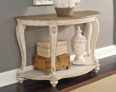 Floridian Furniture - Ashley Furniture - Realyn Sofa Table - Sofa Table / White/Brown - T743-4