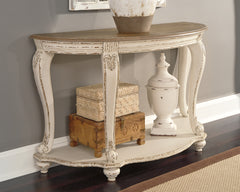 Floridian Furniture - Ashley Furniture - Realyn Sofa Table - Sofa Table / White/Brown - T743-4