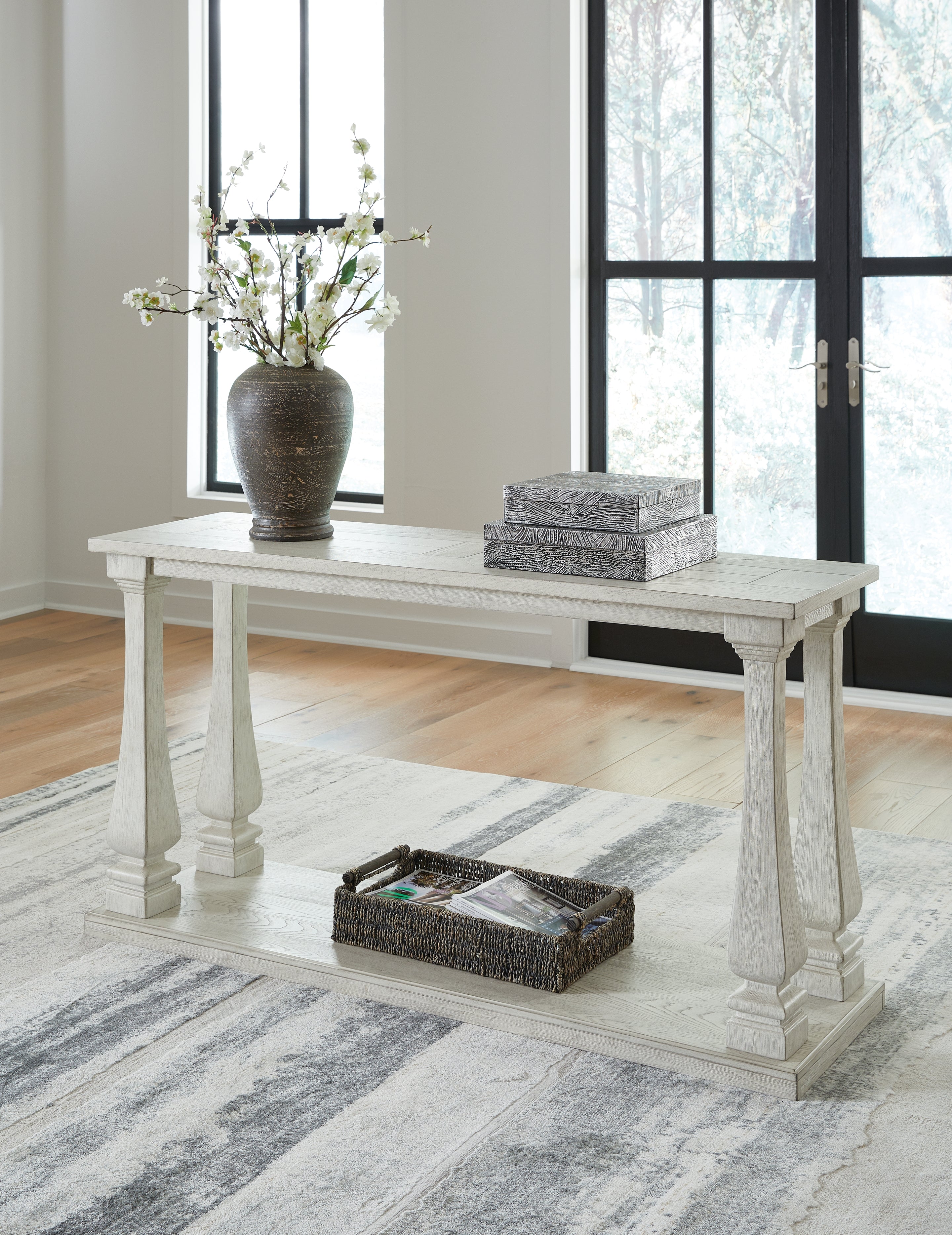 Floridian Furniture - Ashley Furniture - Arlendyne Sofa Table - Sofa Table / Antique White - T747-4