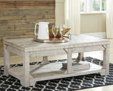 Floridian Furniture - Ashley Furniture - Fregine Coffee Table with Lift Top - Lift Top Cocktail Table / Whitewash - T755-9
