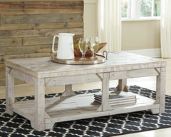 Floridian Furniture - Ashley Furniture - Fregine Coffee Table with Lift Top - Lift Top Cocktail Table / Whitewash - T755-9