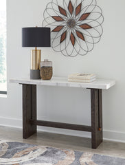 Floridian Furniture - Ashley Furniture - Burkhaus Sofa Table - Sofa Table / White/Dark Brown - T779-4