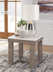 Floridian Furniture - Ashley Furniture - Loyaska End Table - Rectangular End Table / Grayish Brown/White - T854-3