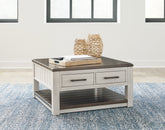 Floridian Furniture - Ashley Furniture - Darborn Lift-Top Coffee Table - Lift Top Cocktail Table / Gray/Brown - T796-00