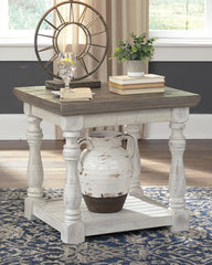 Floridian Furniture - Ashley Furniture - Havalance End Table - Square End Table / White/Gray - T994-2