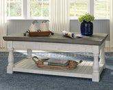 Floridian Furniture - Ashley Furniture - Havalance Lift-Top Coffee Table - Lift Top Cocktail Table / White/Gray - T994-20