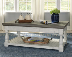 Floridian Furniture - Ashley Furniture - Havalance Lift-Top Coffee Table - Lift Top Cocktail Table / White/Gray - T994-20