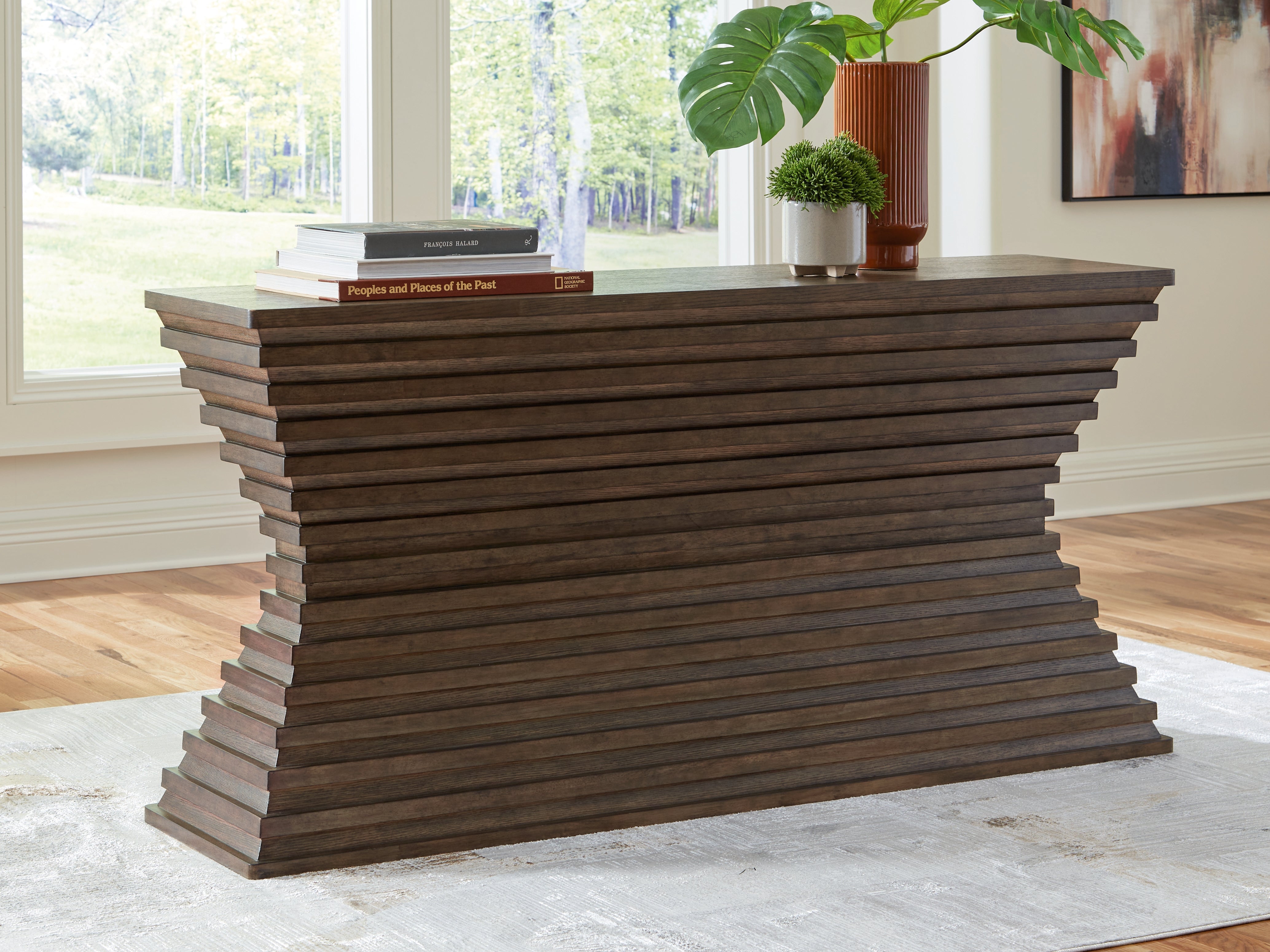 Floridian Furniture - Ashley Furniture - Hannodream Sofa Table - Sofa Table / Warm Brown - T821-4