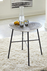 Floridian Furniture - Ashley Furniture - Laverford End Table - Round End Table / Chrome/Black - T836-6