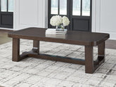 Floridian Furniture - Ashley Furniture - Breckington Coffee Table - Rectangular Cocktail Table / Dark Brown - T856-1