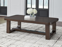 Floridian Furniture - Ashley Furniture - Breckington Coffee Table - Rectangular Cocktail Table / Dark Brown - T856-1