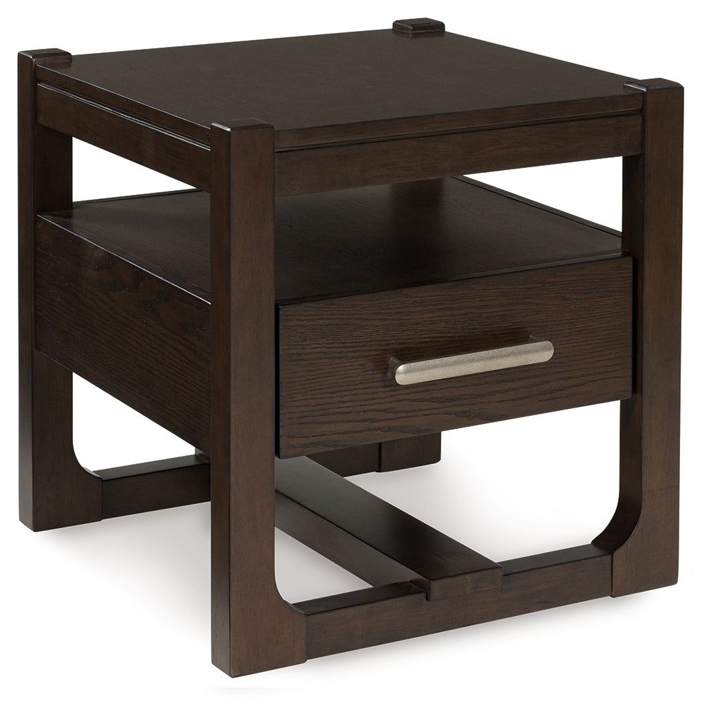 Floridian Furniture - Ashley Furniture - Breckington End Table - Rectangular End Table / Dark Brown - T656-3