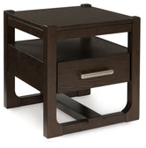 Floridian Furniture - Ashley Furniture - Breckington End Table - Rectangular End Table / Dark Brown - T656-3