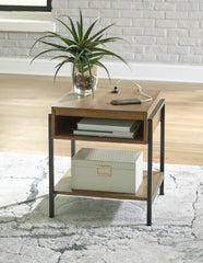Floridian Furniture - Ashley Furniture - Fridley End Table - Rectangular End Table / Brown/Black - T964-3