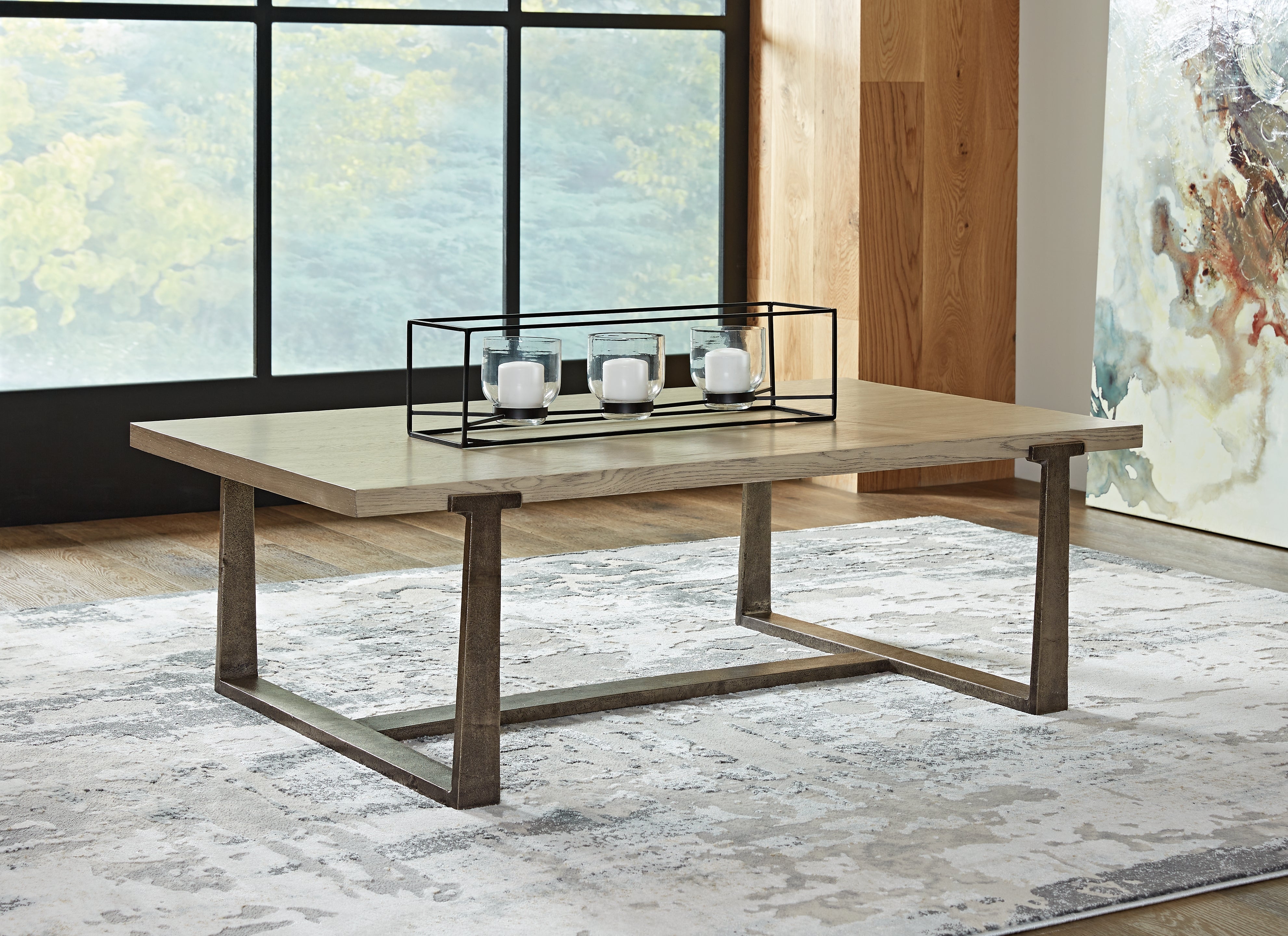 Floridian Furniture - Ashley Furniture - Dalenville Coffee Table - Rectangular Cocktail Table / Gray - T965-1