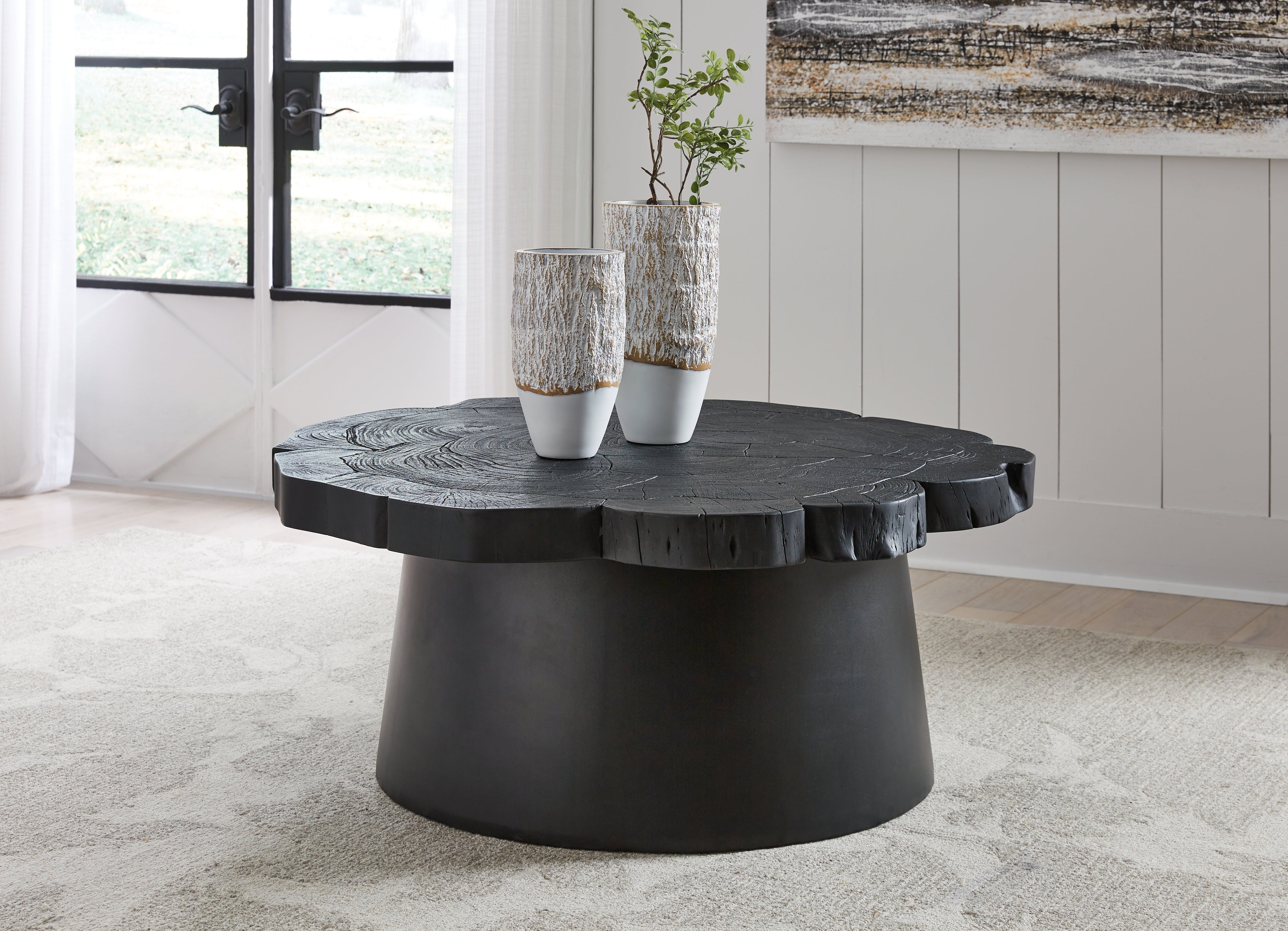 Floridian Furniture - Ashley Furniture - Wimbell Coffee Table - Round Cocktail Table / Black - T970-8