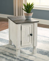 Floridian Furniture - Ashley Furniture - Havalance Chairside End Table - Chair Side End Table / White/Gray - T994-7