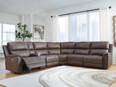 Floridian Furniture - Ashley Furniture - Bleckley Sectional - 5-Piece Power Reclining Sectional / Espresso - PCU12001S4