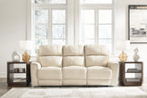 Floridian Furniture - Ashley Furniture - Dahlmoore Living Room - DBL REC PWR Loveseat w/Console / Almond - U1320096